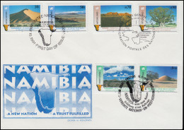 Namibia: Eine Neue Nation - Schmuck-FDC Der 3 UNO-Ausgaben 10.5.1991 - Other & Unclassified