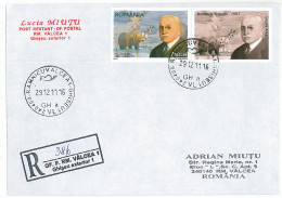 NCP 25 - 386-a ANIMALS, Museum Grigore ANTIPA, Romania - Registered, Stamp With Vignette - 2011 - Brieven En Documenten