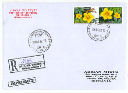 NCP 25 - 2133-a Flowers And CANCER, Romania - Registered, Stamp With Vignette - 2012 - Briefe U. Dokumente