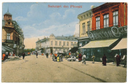 RO 44 - 4377 PLOIESTI, Romania, Market Centrul - Old Postcard - Used - 1911 - Romania