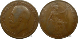 Royaume-Uni - George V - One Penny 1918 KN - TB/VF20 - Mon6190 - D. 1 Penny