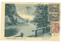 RO 44 - 17510 TURNU-ROSU, Sibiu, Defileul Oltului, Romania - Old Postcard - Used - 1924 - TCV - Roumanie