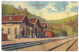 RO 44 - 21317 LOTRU, Valcea, Railway Station, Romania - Old Postcard, CENSOR - Used - 1918 - Roumanie