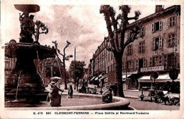 63 - PUY-DE-DOME - CLERMONT-FERRAND -- PLACE DELILLE ET BOULEVARD TRUDAINE (533)_CP239 - Clermont Ferrand