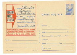 IP 67 - 373 Postal ZIP CODE, Romania - Stationery - Unused - 1967 - Ganzsachen