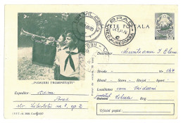 IP 67 - 0113 SCOUTS, Romania - Stationery - Used - 1967 - Postal Stationery