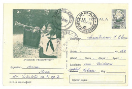 IP 67 - 0113 SCOUTS, Romania - Stationery - Used - 1967 - Enteros Postales