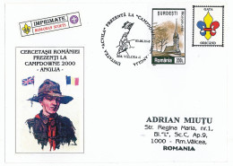 SC 70 - 1040 Scout ROMANIA - Cover - Used - 2000 - Brieven En Documenten