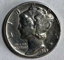 USA 1 Dime 1939 - 1916-1945: Mercury (Mercurio)