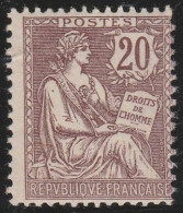 France  .  Y&T   .   126  (2 Scans)    .     **   .     Neuf Avec Gomme D'origine Et SANS Charnière - 1900-02 Mouchon