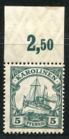 REF093 > COLONIES ALLEMANDE - CAROLINES < Yv N° 22 * Neuf Dos Visible - MH * - Caroline Islands