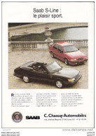 Feuille Saab S-Line, Chassay Tours - Werbung