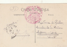 ***  51  ***    SEZANNE  Vue Panoramique -- Avec Cachet Rouge Dépôt D'éclopés  Cezanne  Le Commandant  - Sezanne