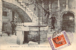 Porte Timbre Vin Tonique Voisin-Mignon Marseillan Avec Semeuse 10c. Sur Carte Postale Chateau D'If 1908 - Andere & Zonder Classificatie