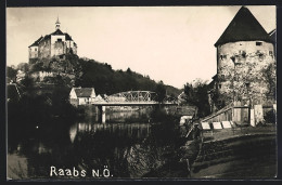 Foto-AK Raabs /N.-Ö., Uferpartie Mit Schloss Und Brücke  - Other & Unclassified