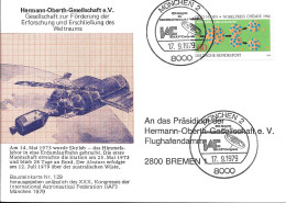 Germany Space Postcard 1979. Orbital Station "Skylab" IAF Congress. HOG - Europa