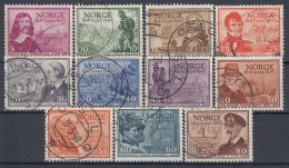 NORWAY 323-333,used,falc Hinged - Altri & Non Classificati