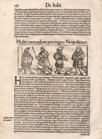 ST-IT NAPOLI Contese Per Il Regno Di Napoli E Aragonesi In Sicilia 1550 Sebastian Münster, Cosmographia Universalis - Estampas & Grabados