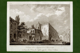 ST-IT NAPOLI Fontaine De L'Hopital De L'Annonziata - Porta Nolana 1786~ - Prints & Engravings