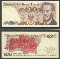 POLONIA - POLEN - POLSKA - 100  ZŁOTYCH 1988 - SIN CIRCULAR - UNZ. - UNC. - Polen