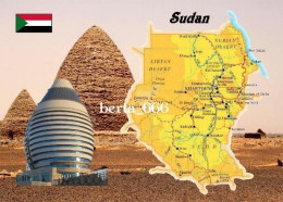 Sudan Country Map (Before Partition) New Postcard * Carte Geographique * Landkarte - Sudan