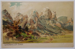 Künstler-AK Edward Theodore Compton: WERDENFELSER BERGE / Berg Mit Gesicht / Berggesicht - Compton, E.T.