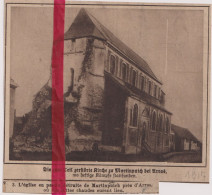 Martinpuich Près Arras - Ruines église - Orig. Knipsel Coupure Tijdschrift Magazine - 1917 - Sin Clasificación
