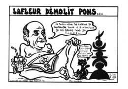 " LAFLEUR DEMOLIT PONS" - LARDIE Jihel Tirage 85 Ex. Caricature Politique Franc-maçonnerie Nouvelle Calédonie CPM - Nouvelle-Calédonie