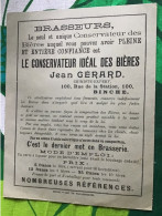 Binche Brasseurs Conservateur Des Bieres 1906 - Werbung