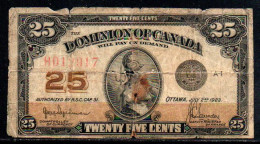 329-Canada 25c 1923 A1 Dans L'état - Kanada