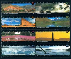 Argentina 2002 Landscapes Complete Set Of 8 Values MNH - Ongebruikt