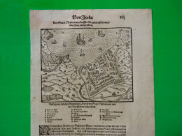 ST-IT NETTUNO (Roma) 1592 Sebastian Münster Cosmographia Universalis Xilografia 32,5x21 - Estampas & Grabados