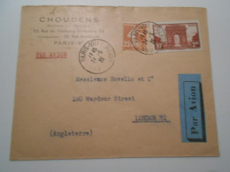 France Poste Aerienne , Lettre Recommandee De Paris 1935 Pour London - 1927-1959 Covers & Documents