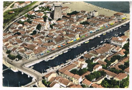 34     PALAVAS LES FLOTS VUE AERIENNE  SUR LA VILLE ET PORT DE PECHE 1965 - Palavas Les Flots