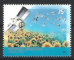 Argentina 2001 Satelites Flowers Birds Energy MNH Stamp - Nuovi