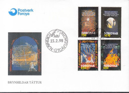 FÄRÖER  328-331, FDC, Nordische Sagenwelt, 1998 - Isole Faroer