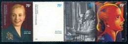 Argentina 2002 Eva Peron 50th Death Anniversary MNH Strip - Unused Stamps