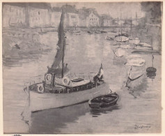 Photographie Originale  KUIPERS à PARIS  Du Tableau LE POULIGUEN Par Léon BLONDEAUX . - Sonstige & Ohne Zuordnung