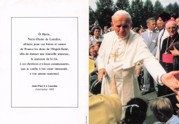 Le Pape JEAN PAUL II à LOURDES Assomption 1983 .Prière Pour L'année Mariale - Beroemde Personen