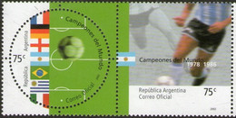 Argentina 2002 World Champions Soccer Football Complete Set MNH - Ongebruikt