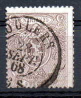 25 Gestempeld DC ROULERS - Cote 100,00 - 1866-1867 Petit Lion