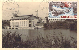 Carte Maximum Maximun Card Barrage D'Edéa Au Cameroun 18 Nov. 1953 - Storia Postale