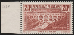 France  .  Y&T   .   262A   (2 Scans)     .  **   .     Neuf Avec Gomme D'origine Et SANS Charnière - Neufs