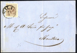 Cover 1850, 30 Cent. Bruno Lillaceo Chiaro Su Lettera Da Milano (Sass. 9a - ANK 4HIII) - Lombardy-Venetia