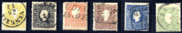 O 1859/62, Serie Completa Di Cinque Valori + 3 S Verde Giallo Annullati, II° Tipo, Sass. 28/32 + 35 - Lombardo-Venetien