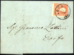 Cover Iseo, CO Punti 10, Lettera Del 24.3.1859 Per Darfo Affrancata Con 5 S. Rosso I Tipo, Cert. Enzo Diena, Sass. 25 /  - Lombardo-Veneto