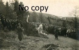 CARTE PHOTO FRANCAISE - UNE MESSE EN PLEIN AIR A LE HOHNECK DE STOSSWIHR PRES DE METZERAL VOSGES - GUERRE 1914 1918 - Guerra 1914-18