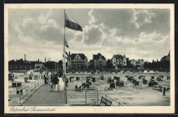 AK Swinemünde, Strandblick Von Der Seebrücke Aus  - Pommern