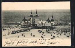 AK Swinemünde, Blick Auf Die Seebrücke Aus Der Vogelschau  - Pommern