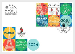 HUNGARY 2024 SPORT Summer Olympic Games In PARIS - Fine S/S FDC - Neufs